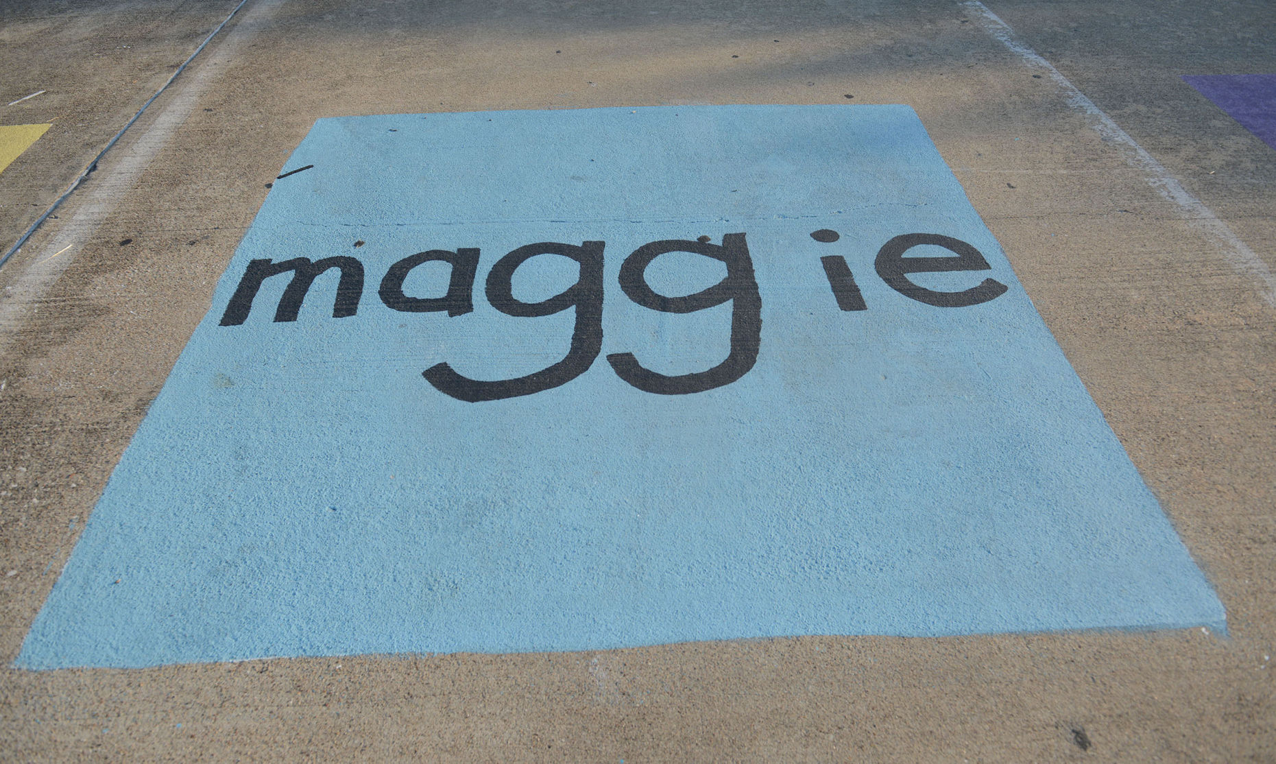 A&M Consolidated HS painted parking spots
